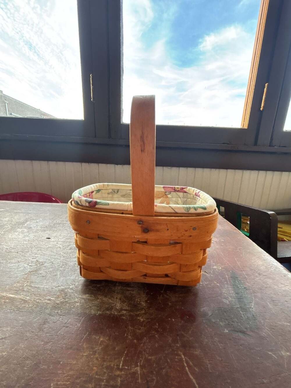 Longaberger Small Woven Basket With Liner And Protector